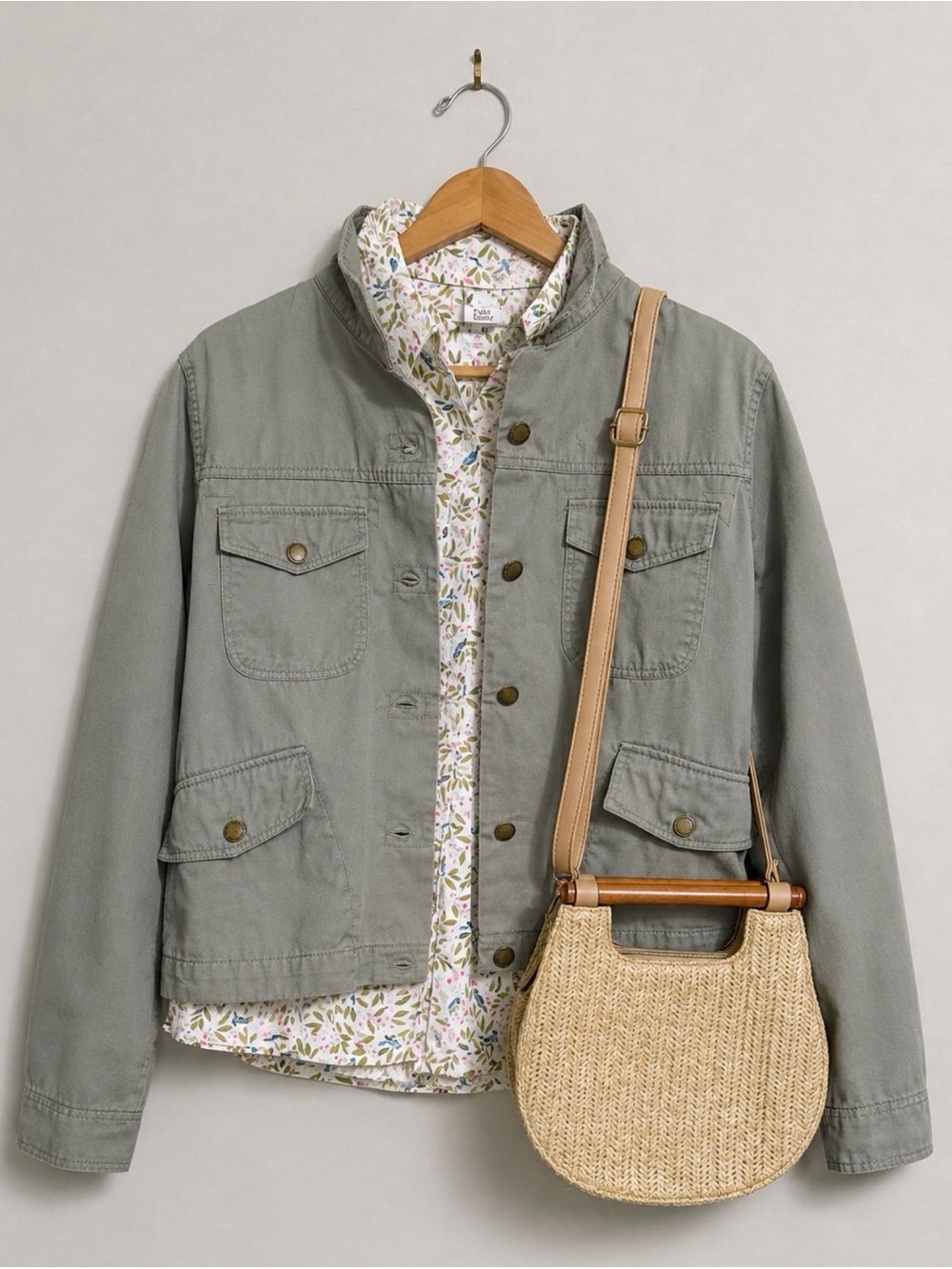 🦜 3 Piece Bundle:  Parrot Top | Carribean Joe Jacket | Natural Look Purse